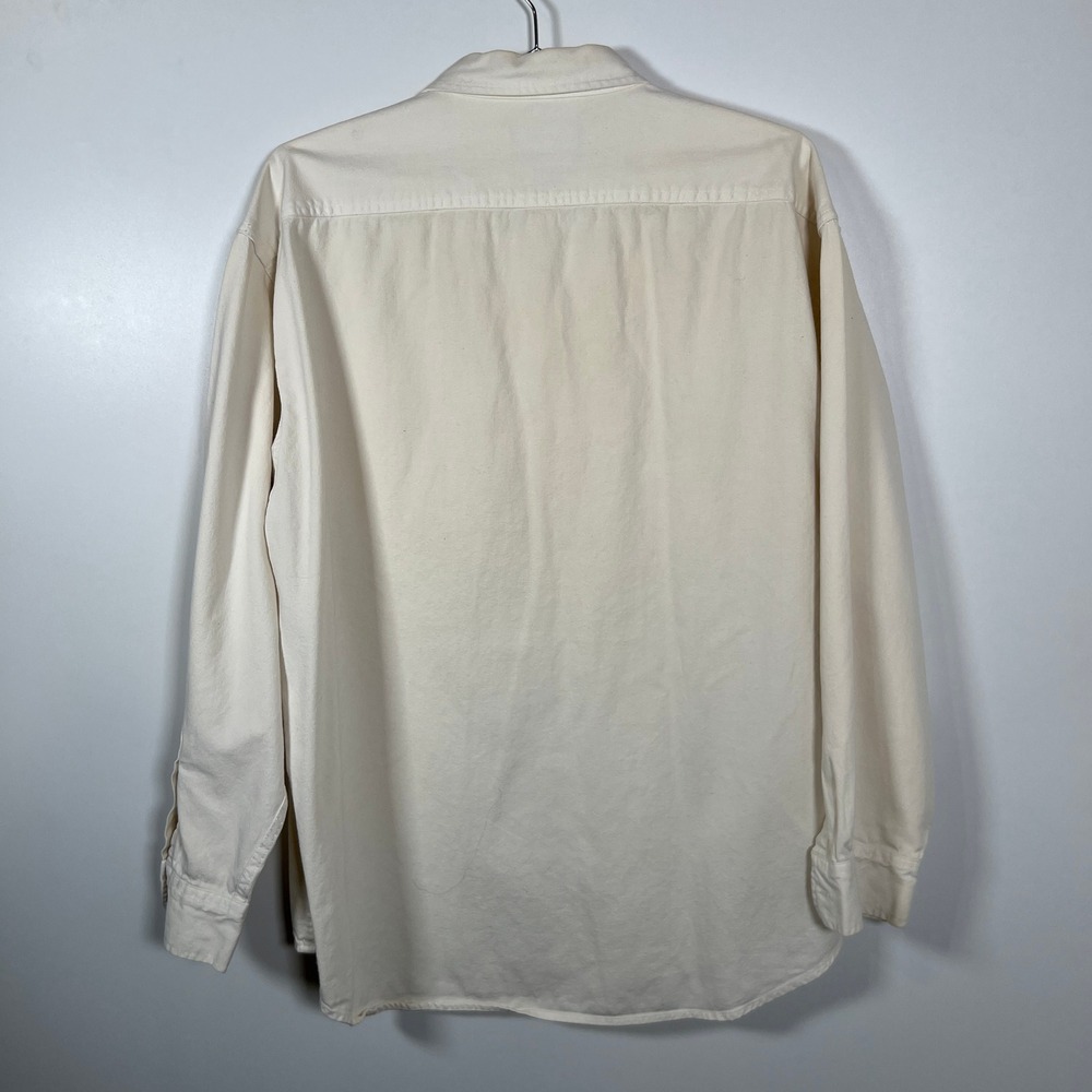 Vintage Divita‎ Mens XL Cotton Twill Button Down Shirt Cream Utility Wear - Picture 4 of 6